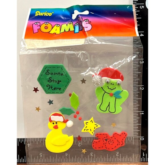 NIP HTF Darice Foamies Christmas Holiday Foam Sticker Set of 3 - Picture 2 of 7